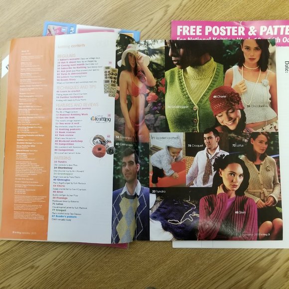 Knitting Magazine September 2005 Issue 16 Bonus Loopa for making scarfs w/o knit - Picture 3 of 3